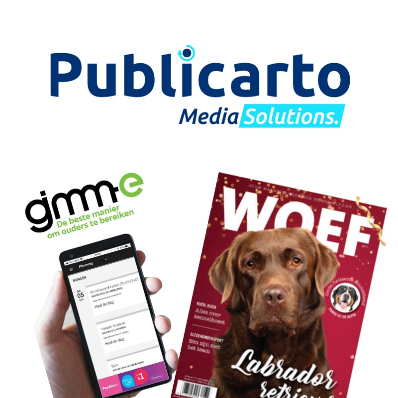 Extension du portefeuille de Publicarto avec le magazine Woef et un combi-deal avec Gimme
