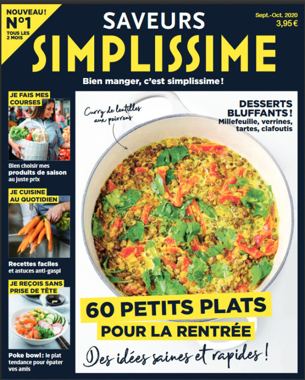 Nouveauté : Saveurs Simplissime, le magazine des recettes simples et rapides