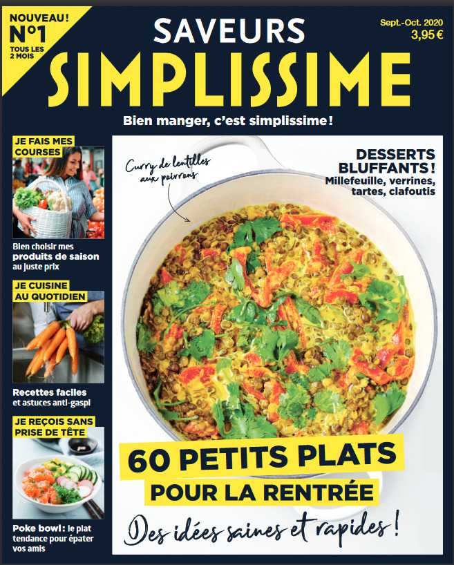 Nouveauté : Saveurs Simplissime, le magazine des recettes simples et rapides