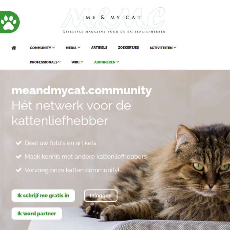 De magazines Me & My Cat en Me & My Dog hebben nu ook hun eigen online platformen De magazines Me & My Cat en Me & My Dog hebben nu ook hun eigen online platformen