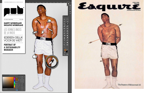 Variant op iconische cover van Esquire siert het nieuwe PUB Magazine