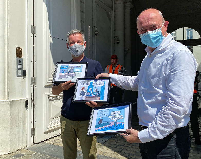 ACC vertegenwoordigers bezorgen open brief en cartoon-reeks aan Kabinet De Croo