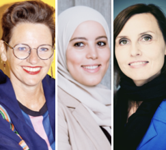 Isabel Verstraete, Hanan Challouki en Katrien Bottez: drie inspirerende vrouwen