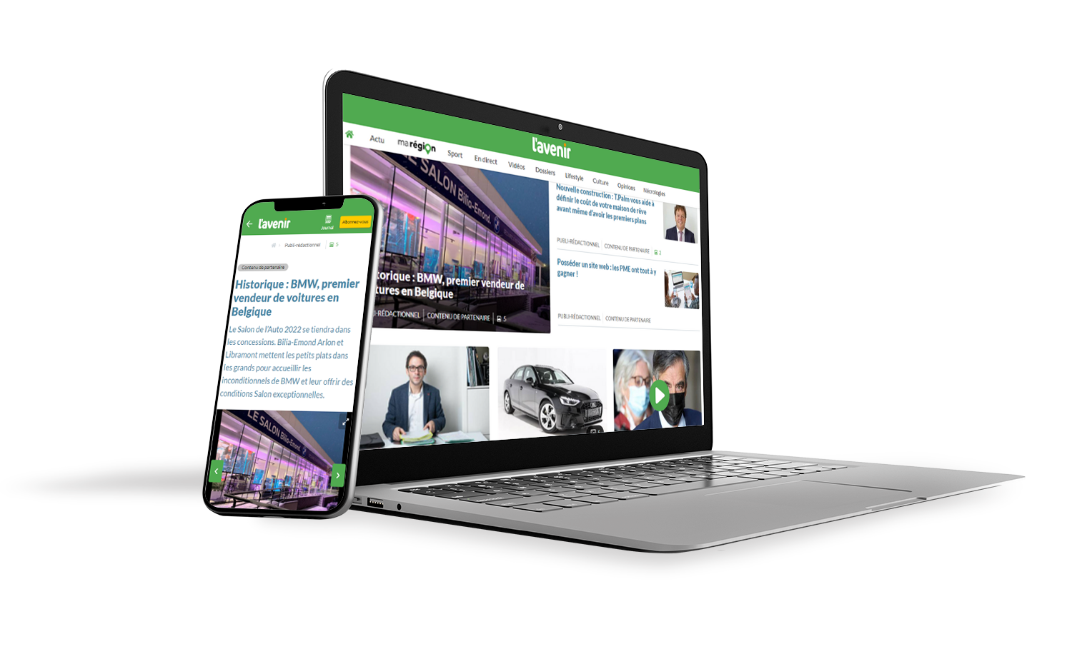 Een nieuwe website voor L’Avenir: vereenvoudigde navigatie voor lezers en betere zichtbaarheid voor adverteerders