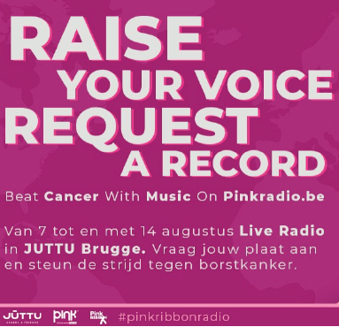 PINK, Juttu en Pink Ribbon België organiseren samen Pink Ribbon Radio