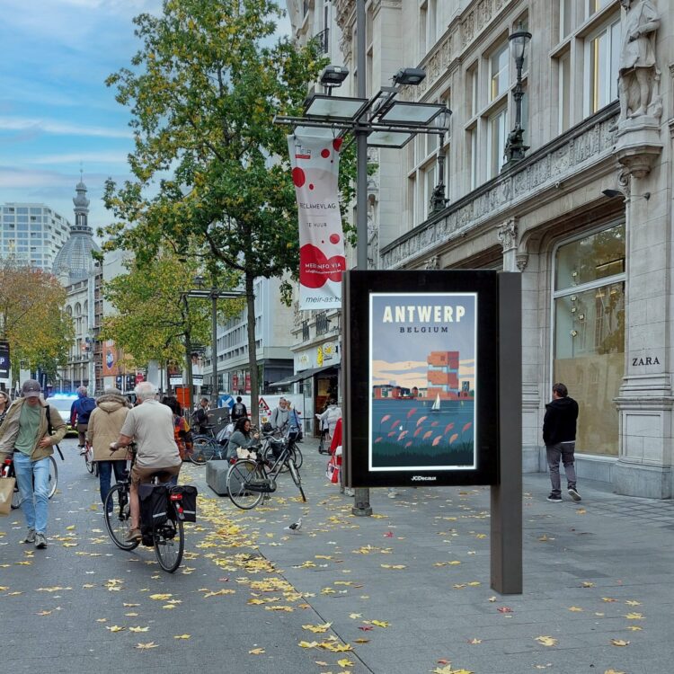JCDecaux krijgt exclusief straatmeubilaircontract voor mupi’s in de stad Antwerpen voor 8 jaar