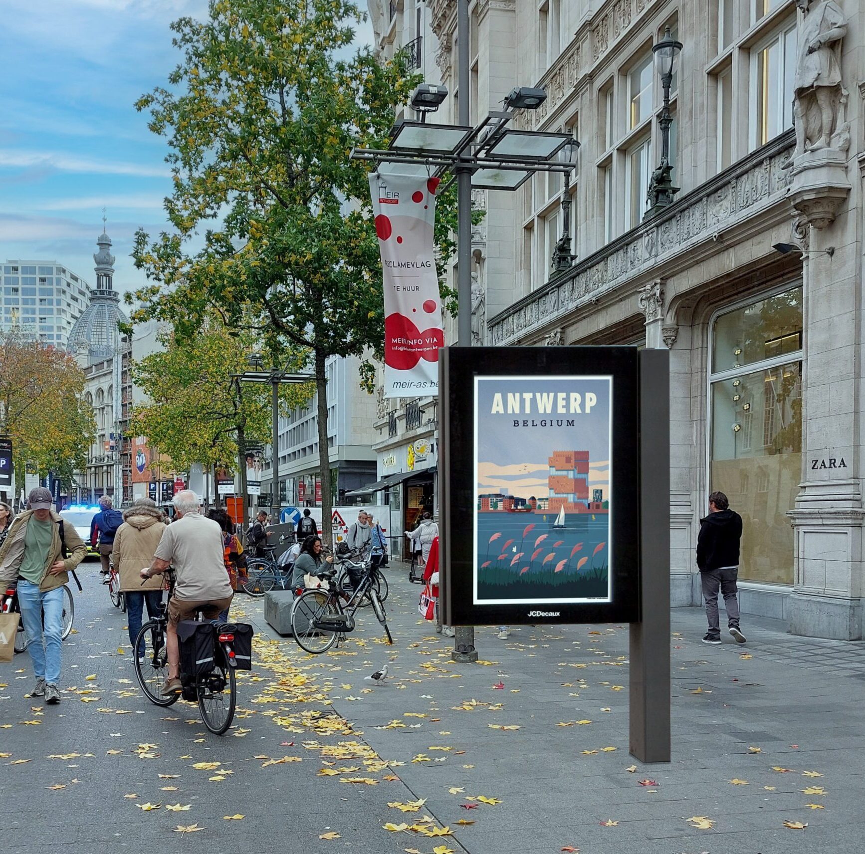 JCDecaux remporte le contrat exclusif de mobilier urbain mupi de la ville d’Anvers pour 8 ans