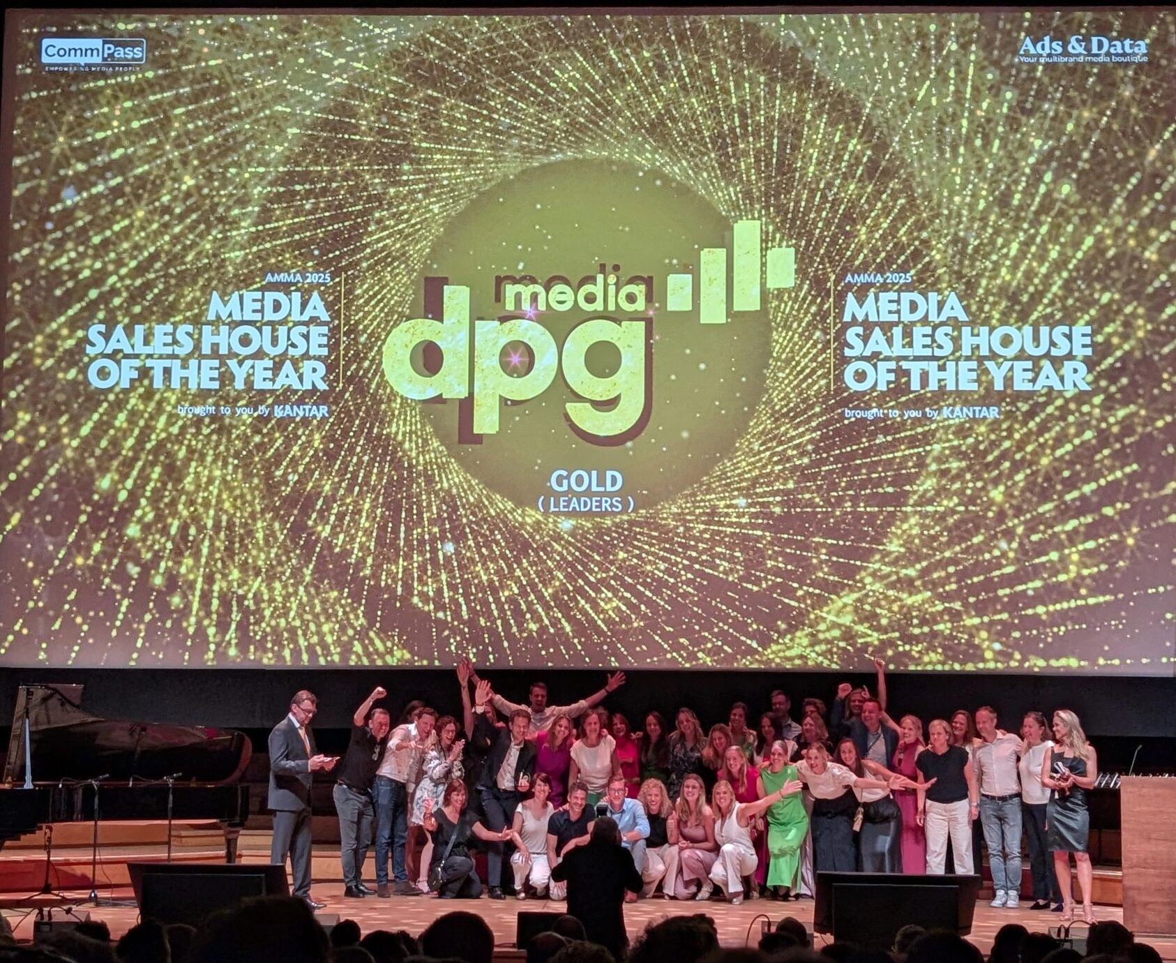 DPG Media kroonde zich op de AMMA’s tot Media Sales House of the Year (categorie ‘Leaders’)