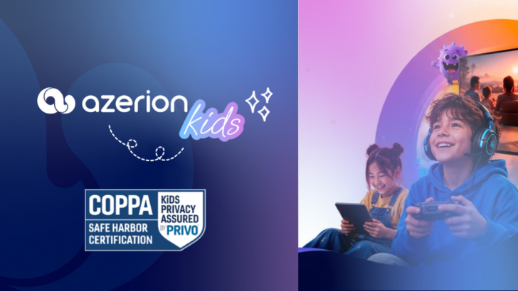 La marketplace Kids d’Azerion obtient la certification PRIVO COPPA